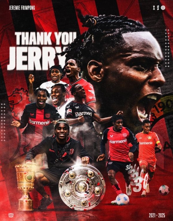 Leverkusen official posting to post a sea report, Beverlynpeng: Thank you for everything you have done, and wish you good luck in the future
