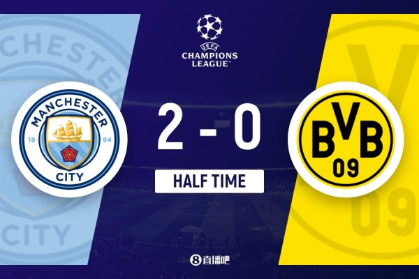 Halftime - Manchester City 2-0 Dortmund, Foden made a long shot and Haaland scored with a blast